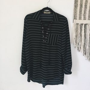 Black and white strip long sleeve